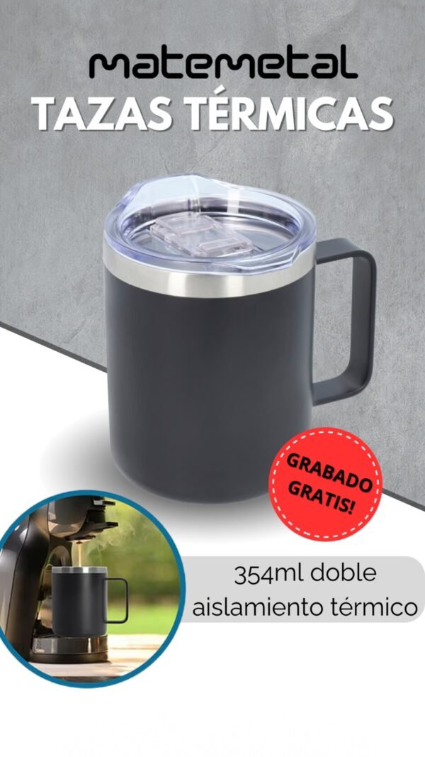 Taza termica de acero inoxidable - Imagen 2