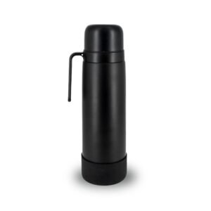 Termo de acero inoxidable media manija con base de goma